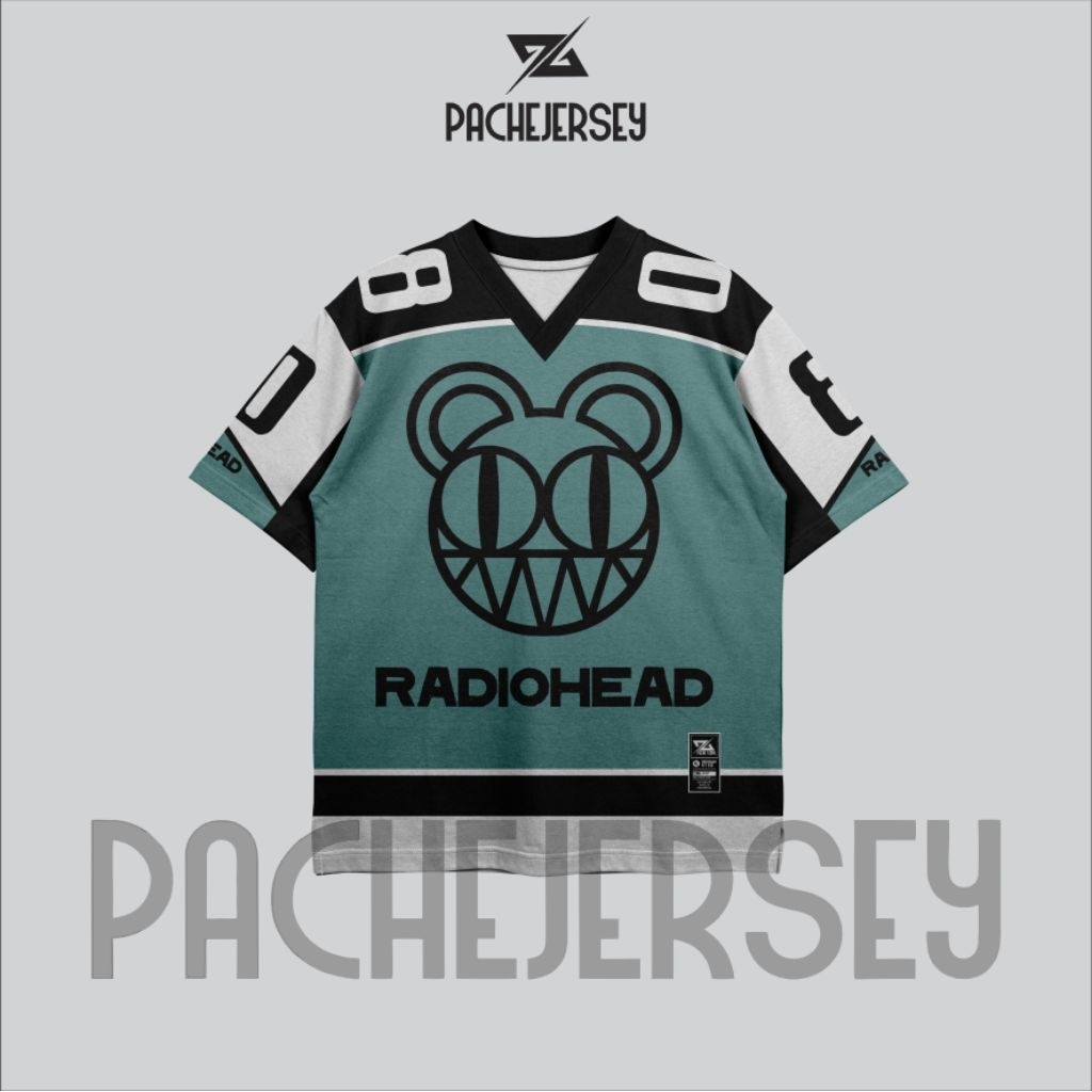 Jersey Oversize / Streetwear band series - RADIOHEAD / FREE CUSTOM NAMA DAN NOMOR / ATASAN - OUTDOOR