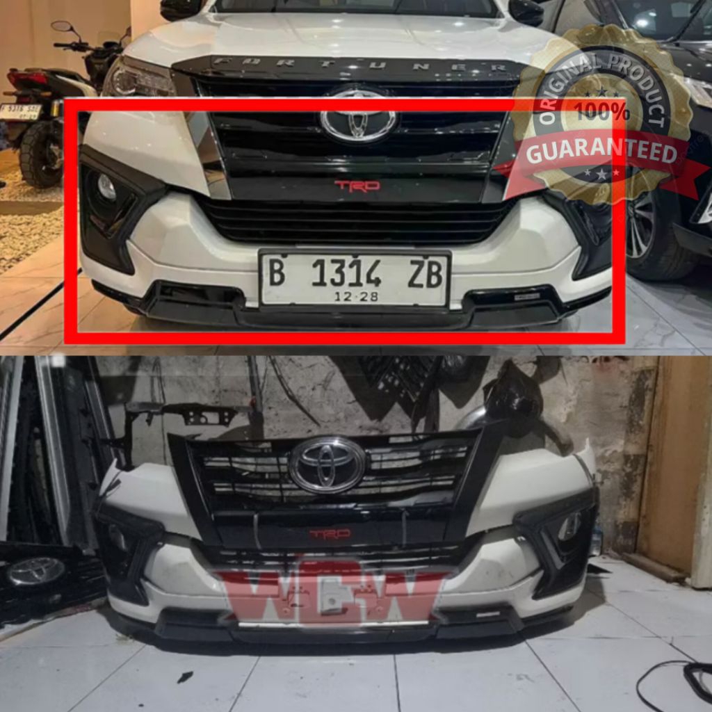 bemper bumper Toyota Fortuner vrz TRD 2019 set depan original