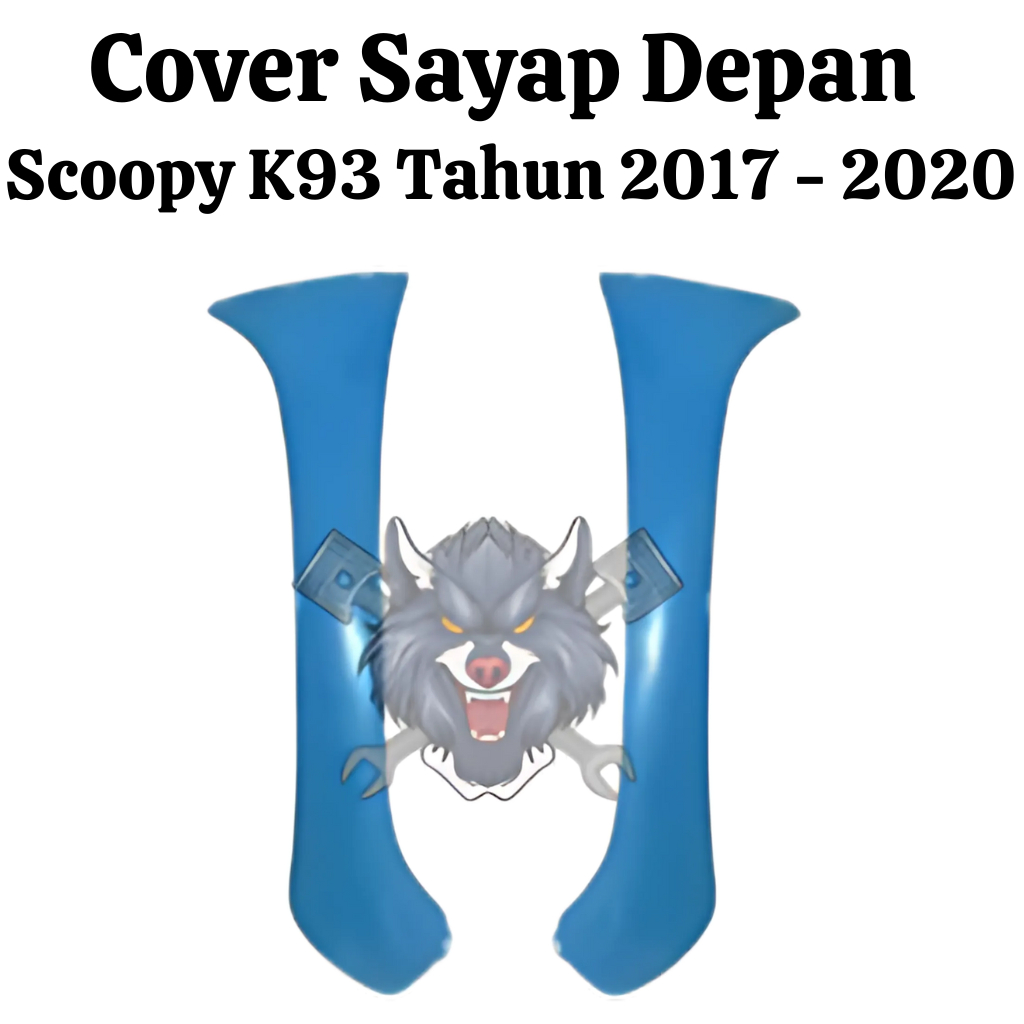 Cover Sayap Depan Scoopy K93 Tahun 2017 - 2020 Warna Biru