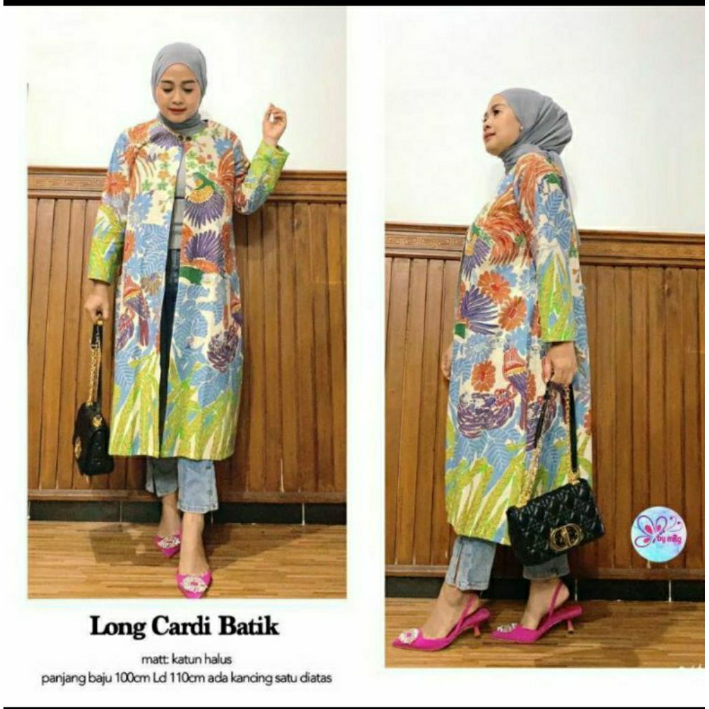 Long Cardi Batik Mahira Cardi Tiga Negeri Batik Solo Outer Batik Wanita