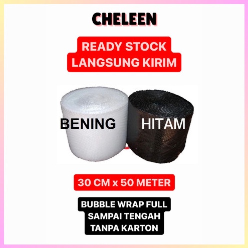 

KODE Y63L Bubble Wrap 3cmx5m Tebal Bening Hitam Pelindung Paket