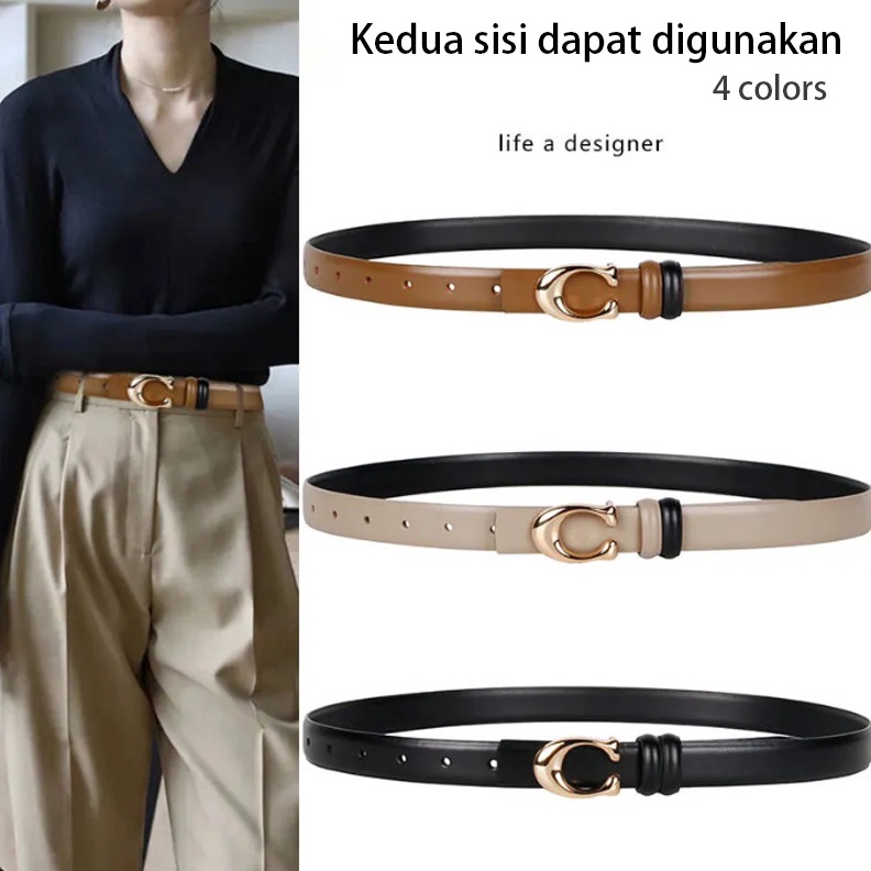 KODE K42Q Ikat Pinggang Wanita Kulit Belt Wanita Gesper Wanita Sabuk Kulit 1Kulit Premium Gaya Binta