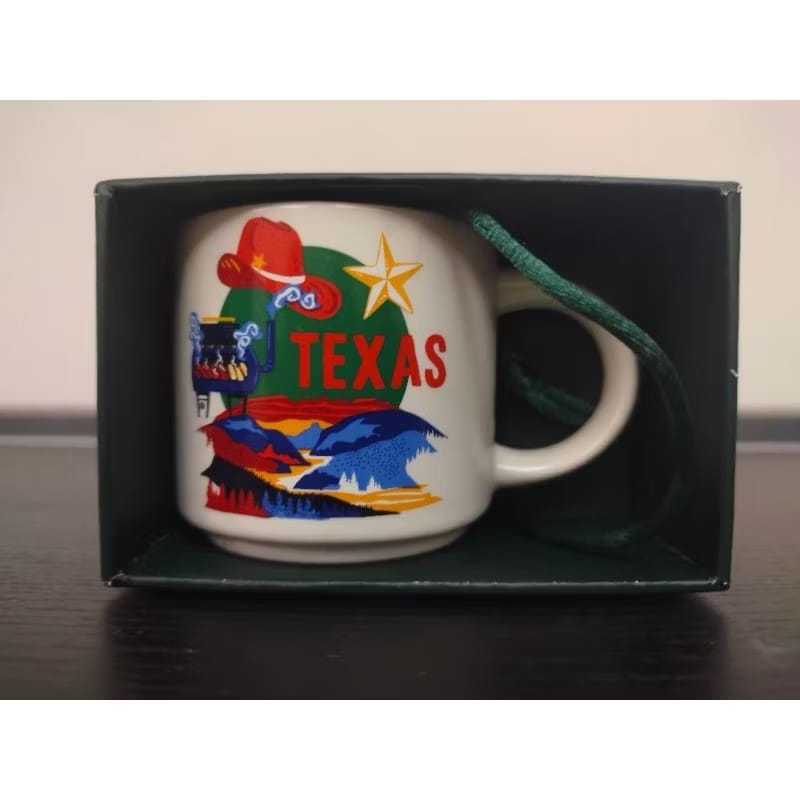 DEMITASSE ORNAMENT STARBUCKS MINI MUG 2OZ TEXAS DISCOVERY MUG CITY