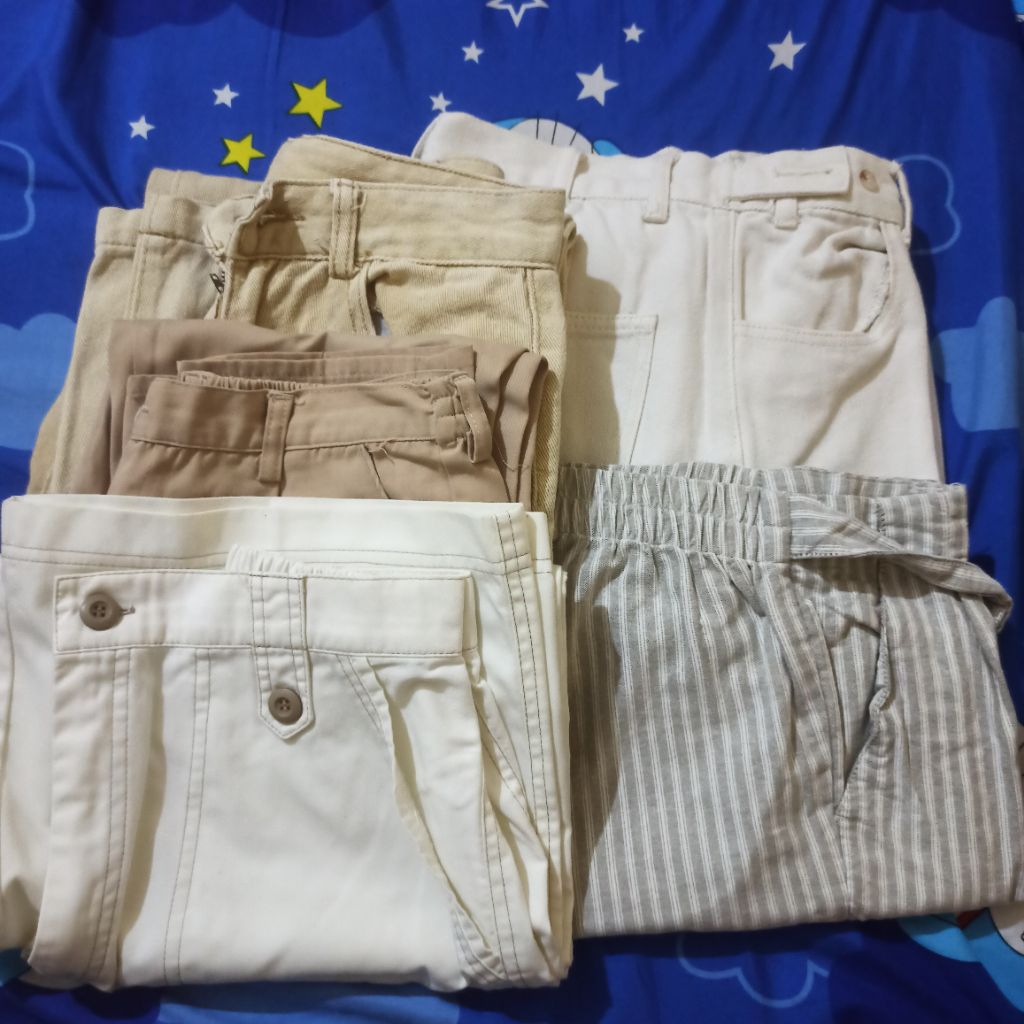 Preloved Celana Lulu Jeans, Kulot Dizayn id, Baggy Pants