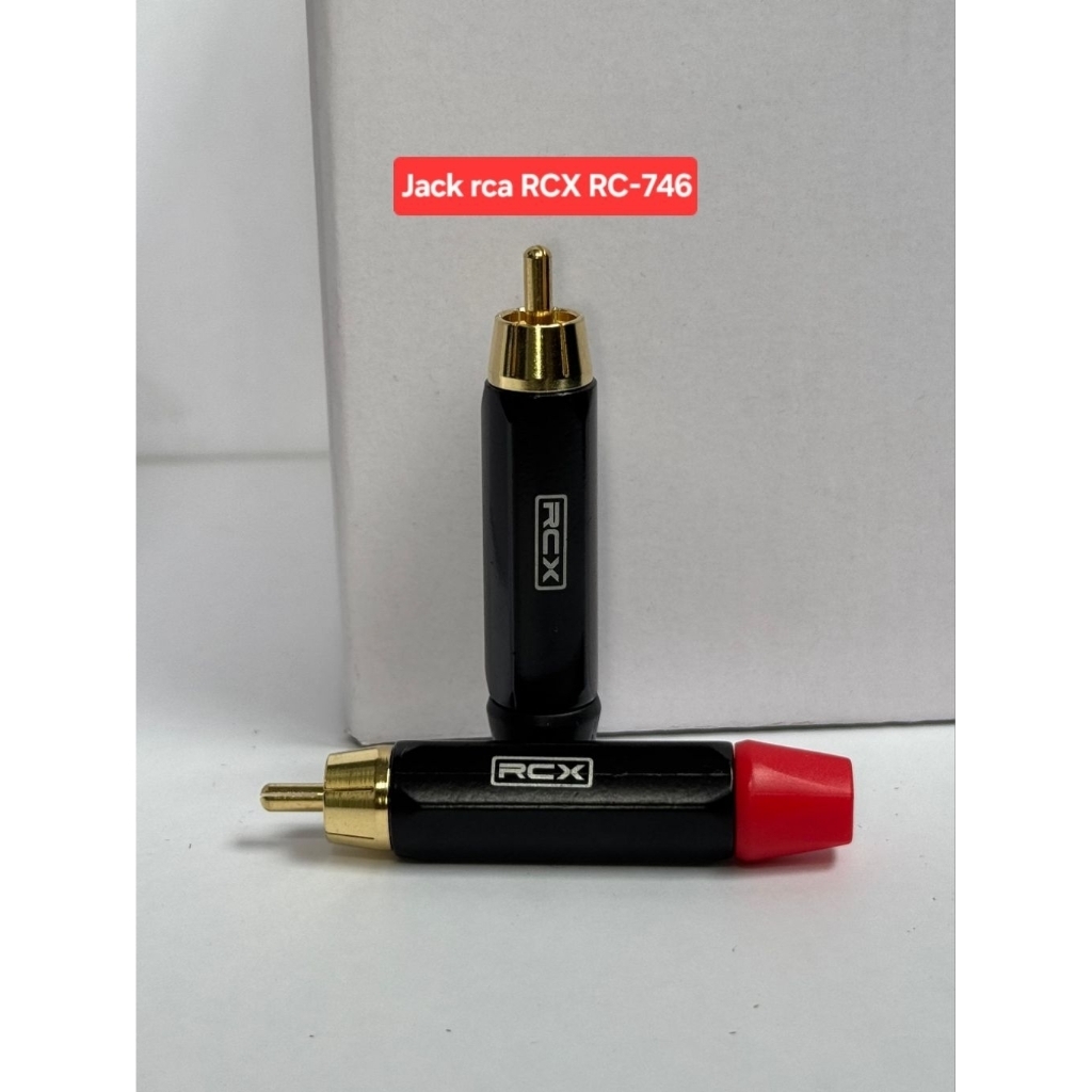 RCX RC-746 JACK RCA  KUNINGAN PROFESIONAL AUDIO CONNECTORS  1 SET MERAH HITAM. MALE COWOK ORIGINAL