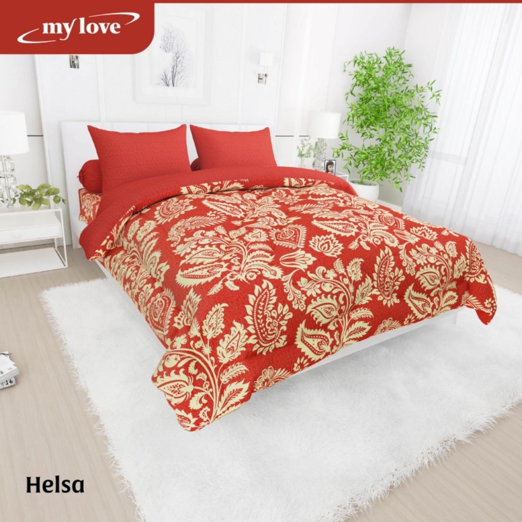 My love - Bedcover set all new my love king 180x200 sprei karet tinggi 30cm
