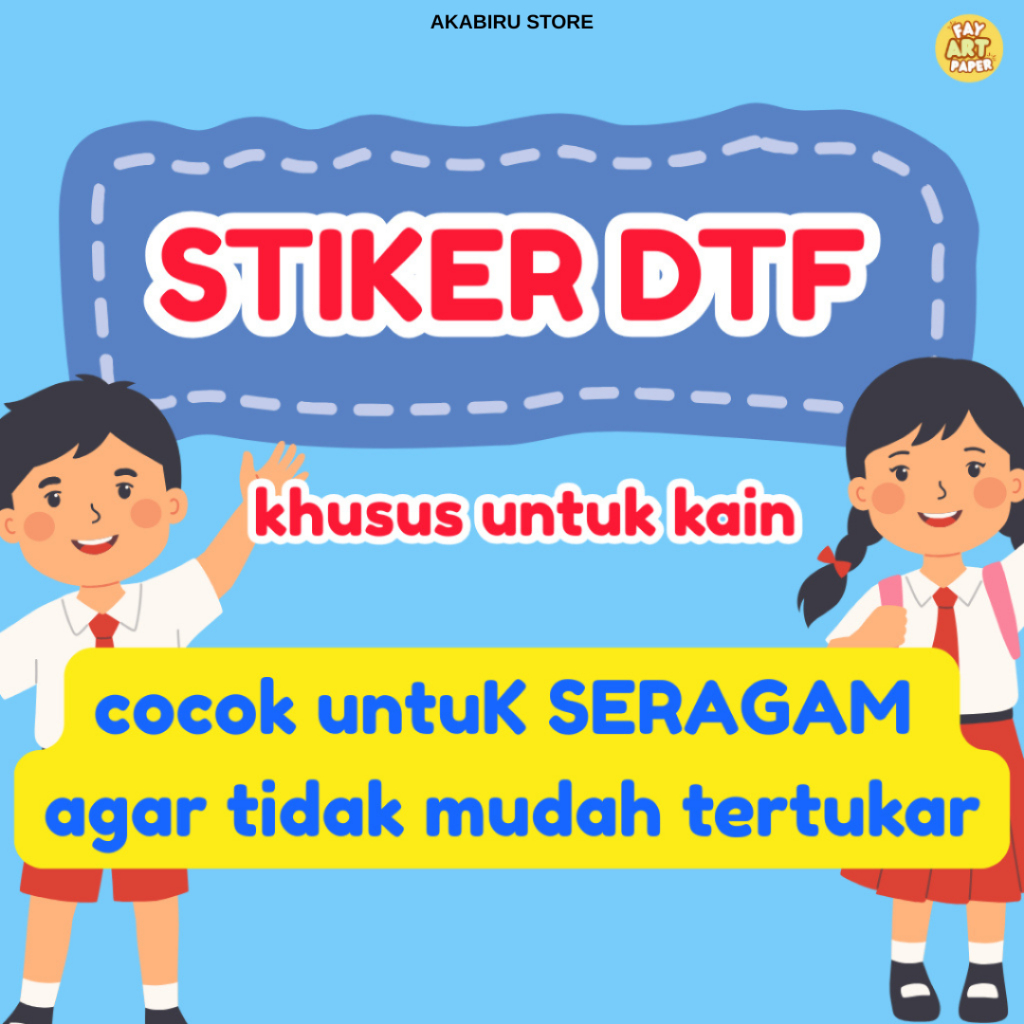 

Stiker DTF Untuk Kain Cocok Untuk Seragam dan Baju Custom