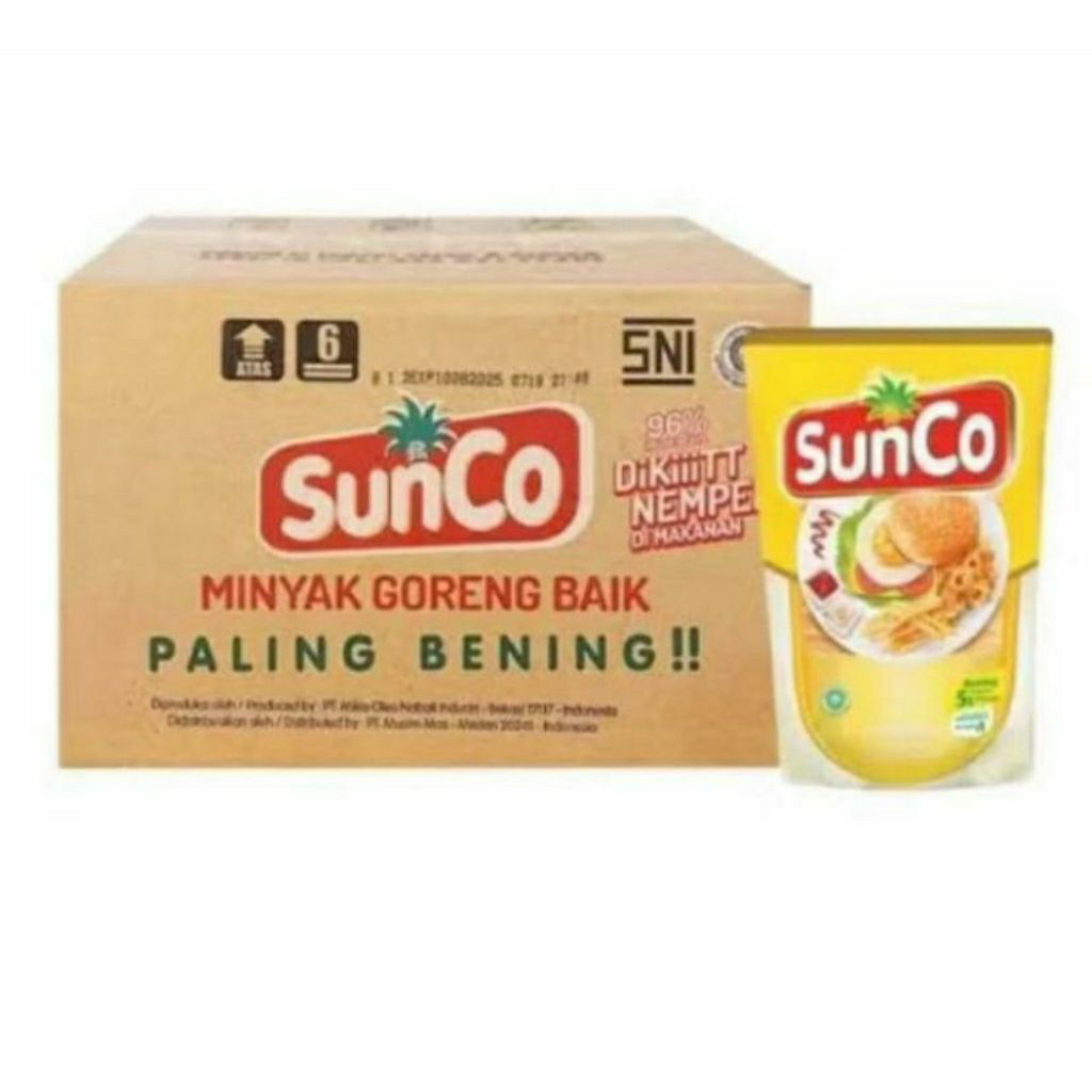 

MiNYAK GORENG SUNCO 2 LITERX 6 PCS 1 DOS