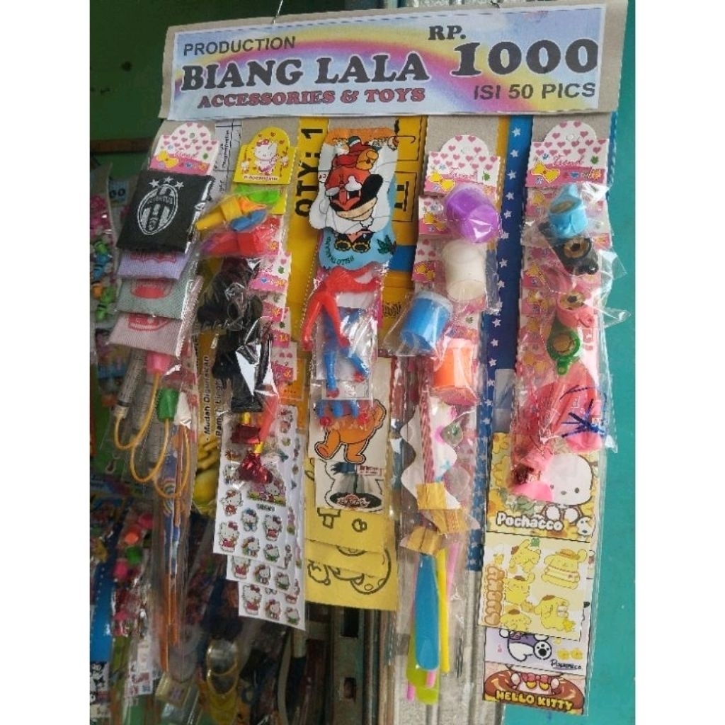 cod mainan anak rentengan serba 1000 isi 50 pcs siap jual