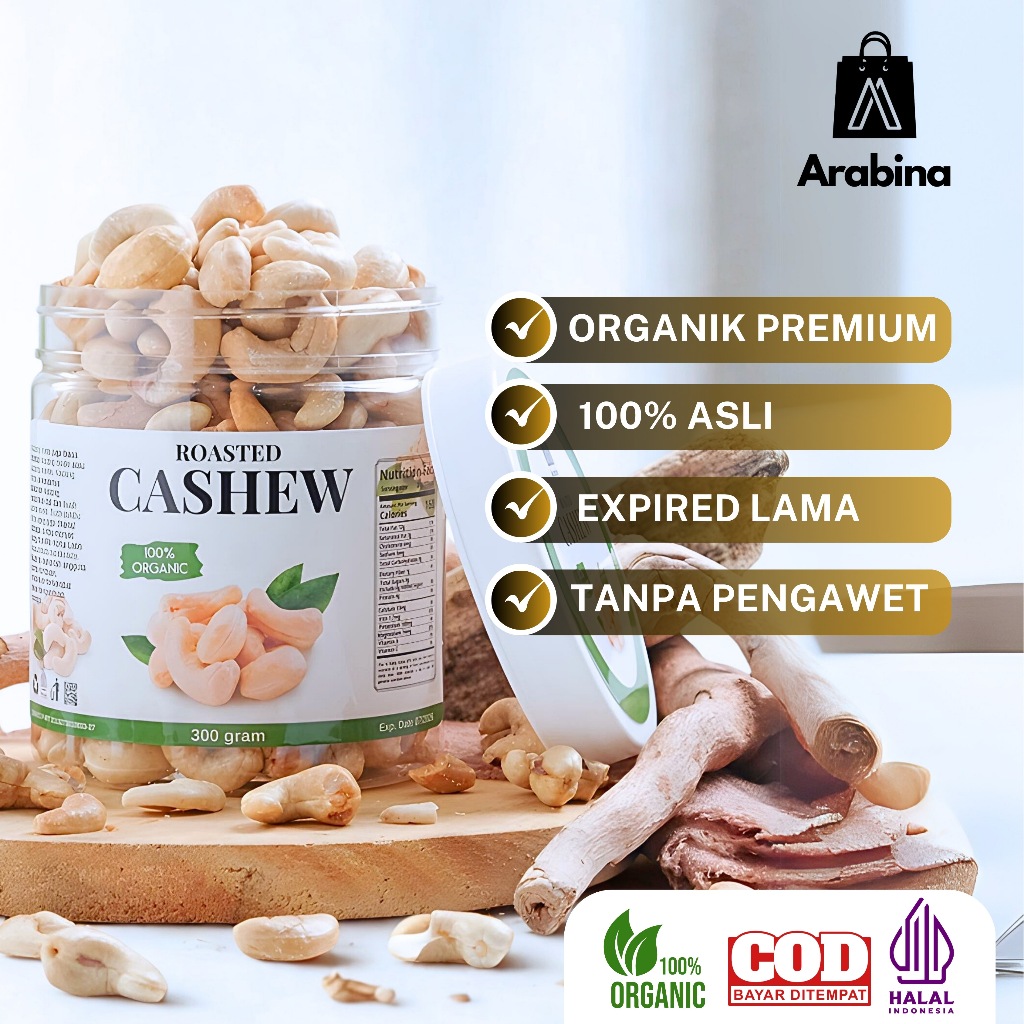 

Arabina Kacang Mete 100% Original Mede Panggang Original Menu Diet Sehat