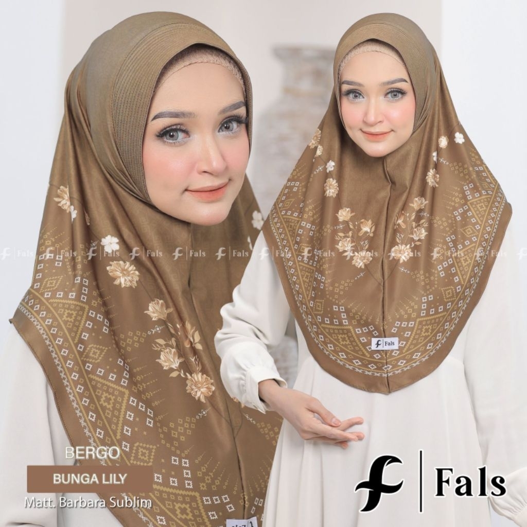 [FALS] BUNGA LILI SUBLIM•hijab instan pet motif•kerudung instan pet oval•hijab daily.jilbab instan m