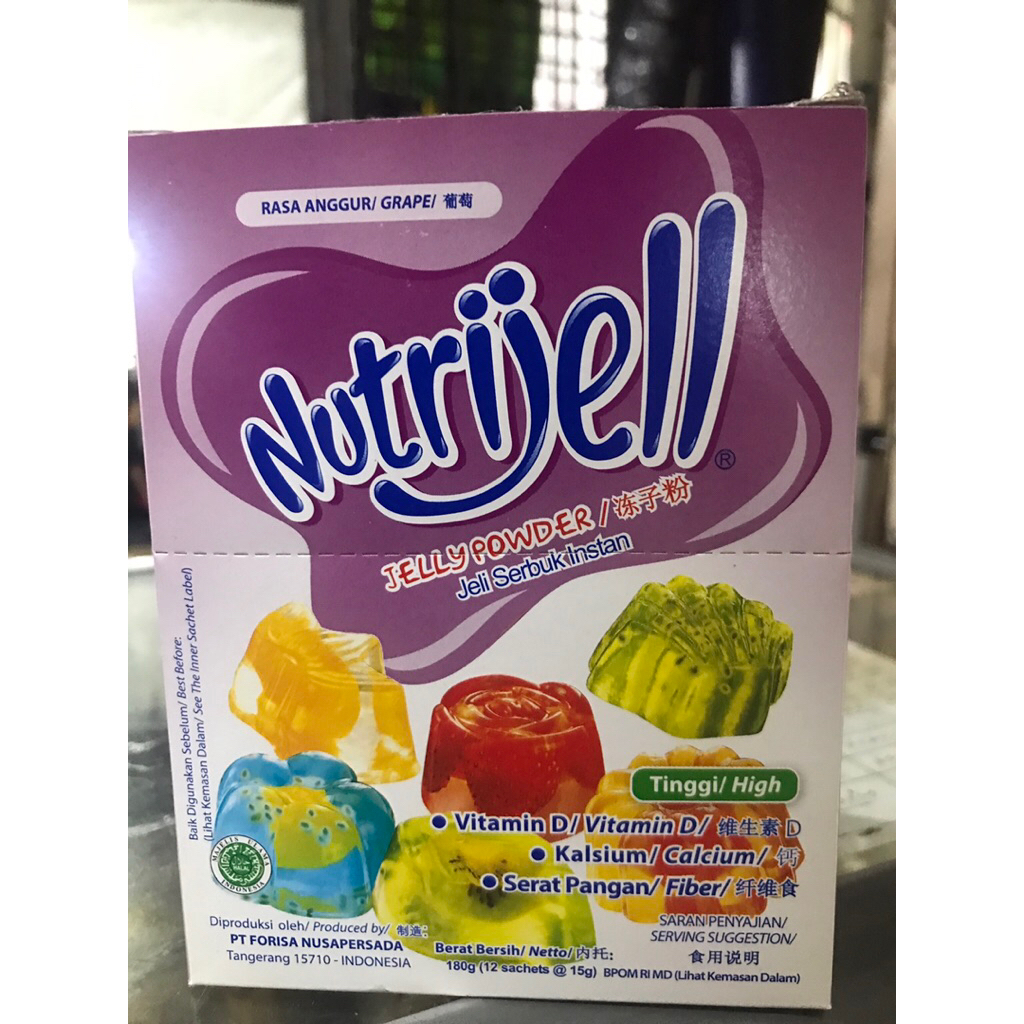 

NUTRIJELL JELLY POWDER 180g (12 sachets @ 15gr)