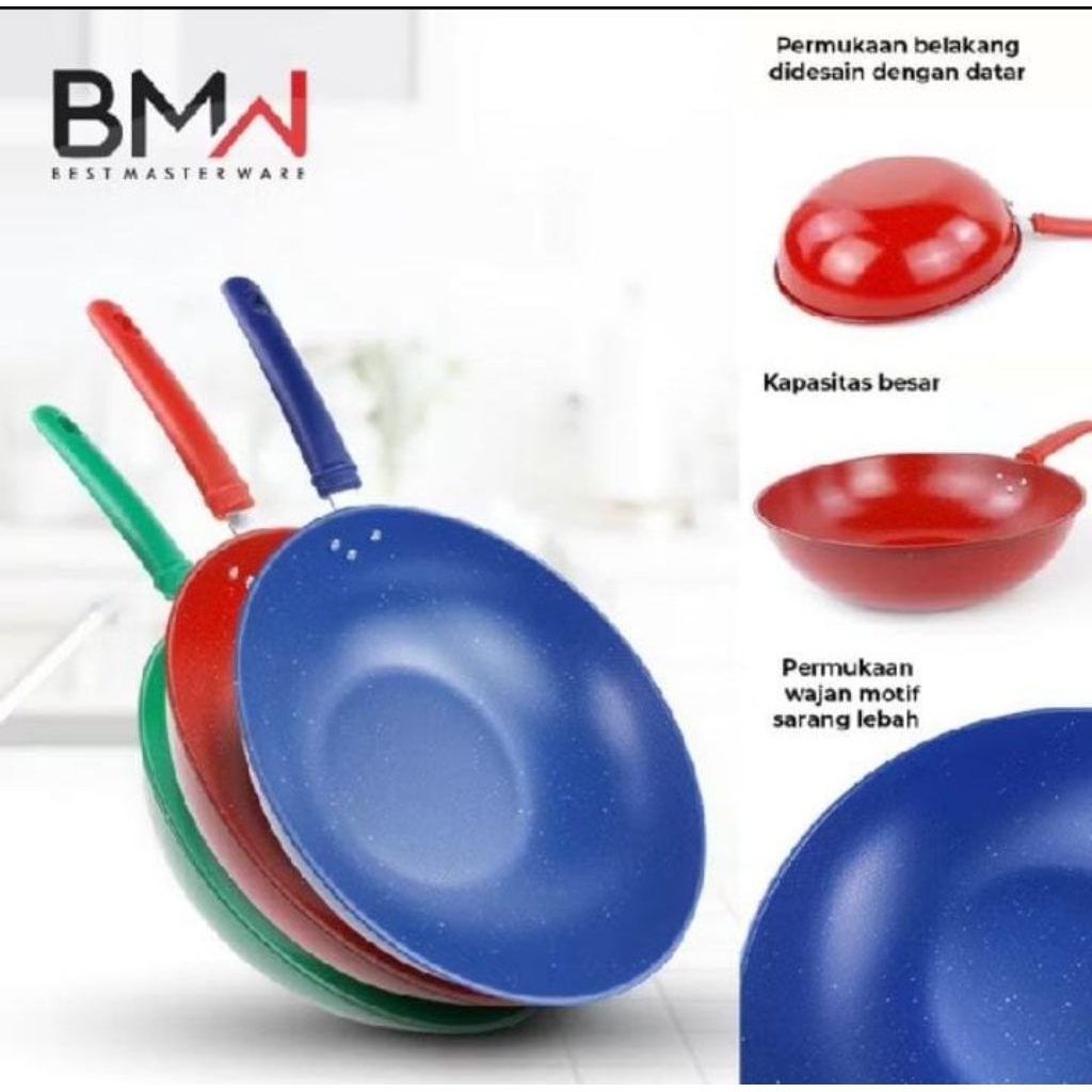 Wajan enamel gagang | Wajan gagang warna BMW | Wajan gagang warna*
