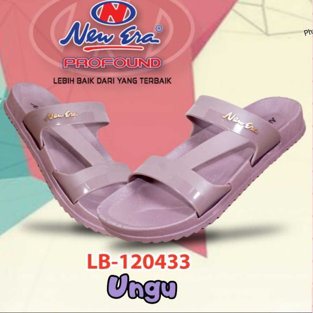 GOS NEW ERA LB 120432 Sandal Selop Wanita Karet Sandal Slop Jelly Sendal Cewek Sendal Perempuan Keki