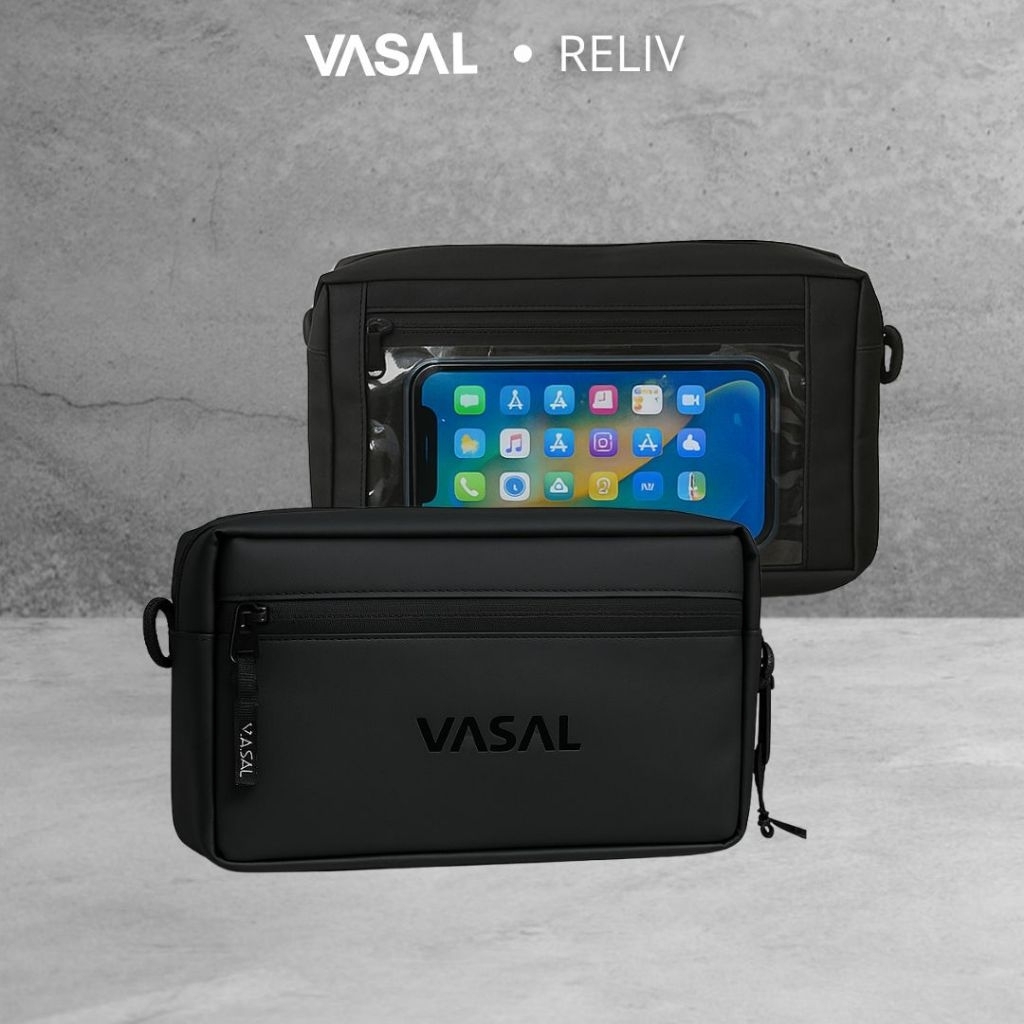 Vasal RELIV - Clutch Bag Premium Waterproof Multifungsi Tas Selempang Pria Tas Genggam Anti Air