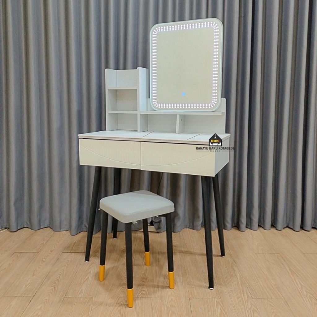 Meja Rias Lampu LED Touch Screen Meja Kosmetik Jogja
