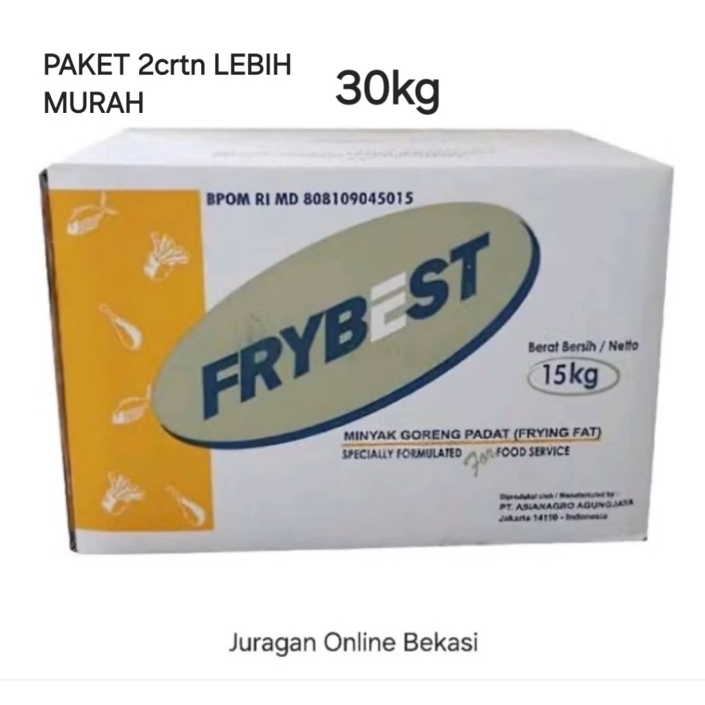 

MINYAK PADAT FRYBEST APICAL 2crtn [30kg]