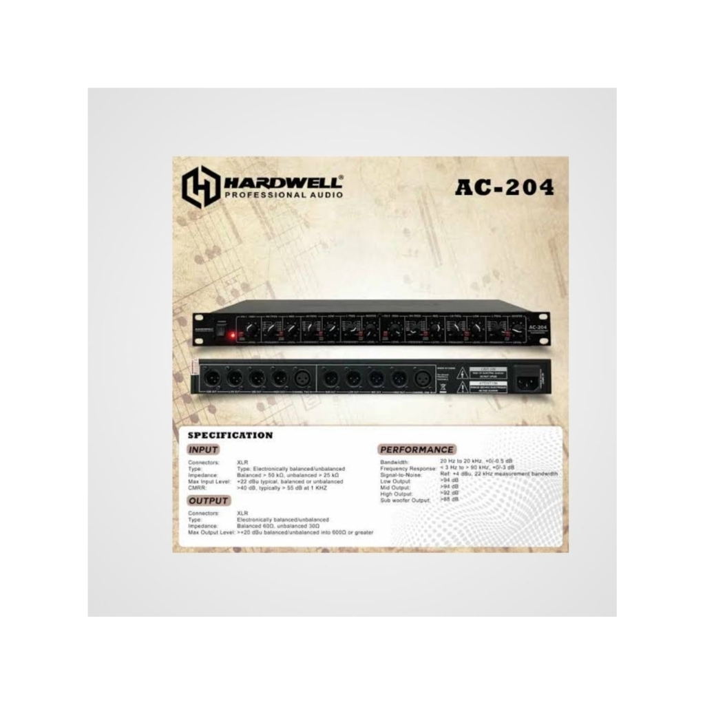 CROSOVER 4 WAY HARDWELL AC-204+SUBWOOFER