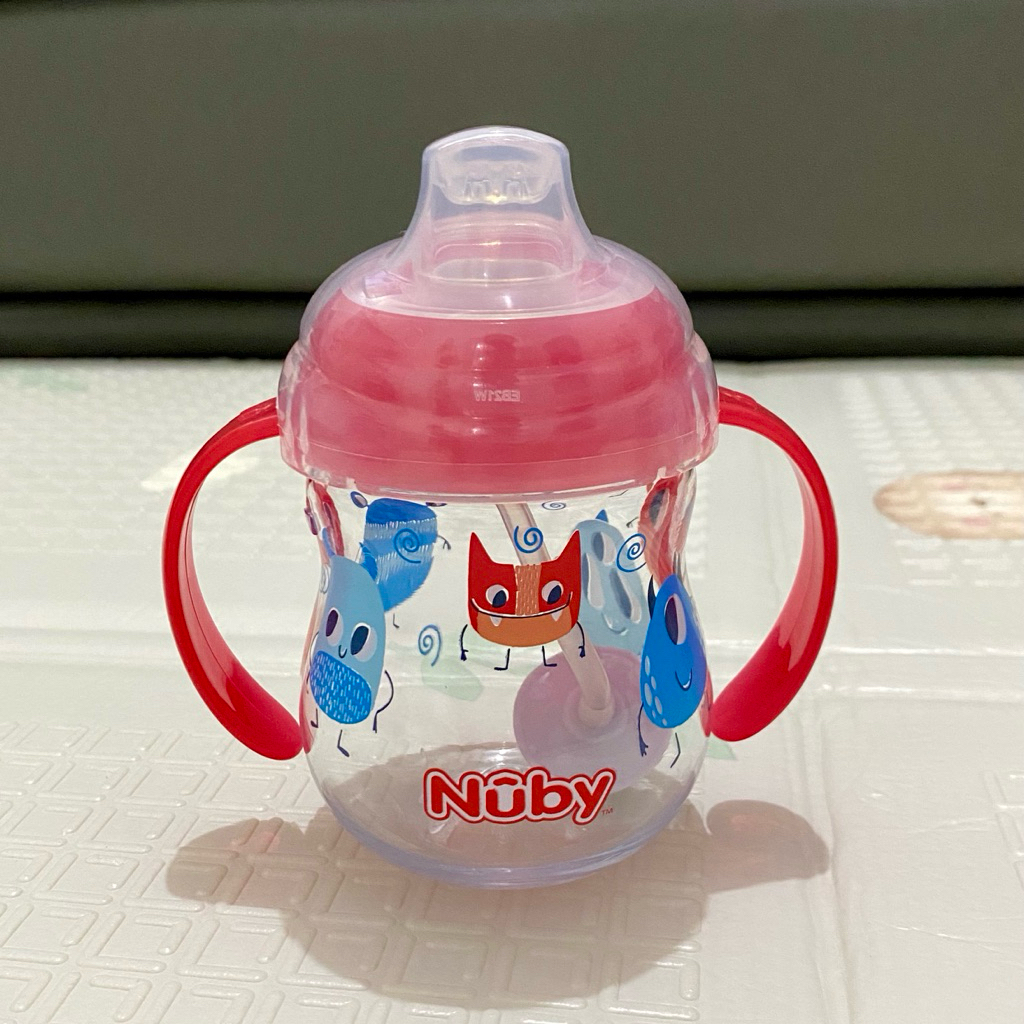 PRELOVED NUBY Tritan Spout Weighted Cup Baby Training Cup Tempat Minum Bayi