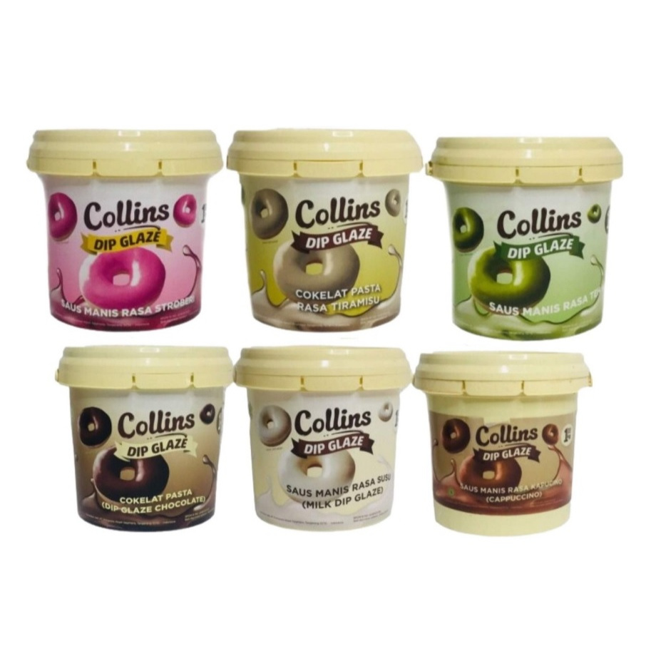 

Collins Dip Glaze 300gr - Donut Topping Donat / Selai Donat / Collins Selai Donat