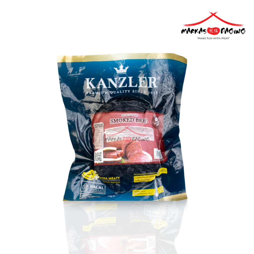

Kanzler Smoked Beef / Daging Sapi Asap Kanzler 250gr - Markasdaging