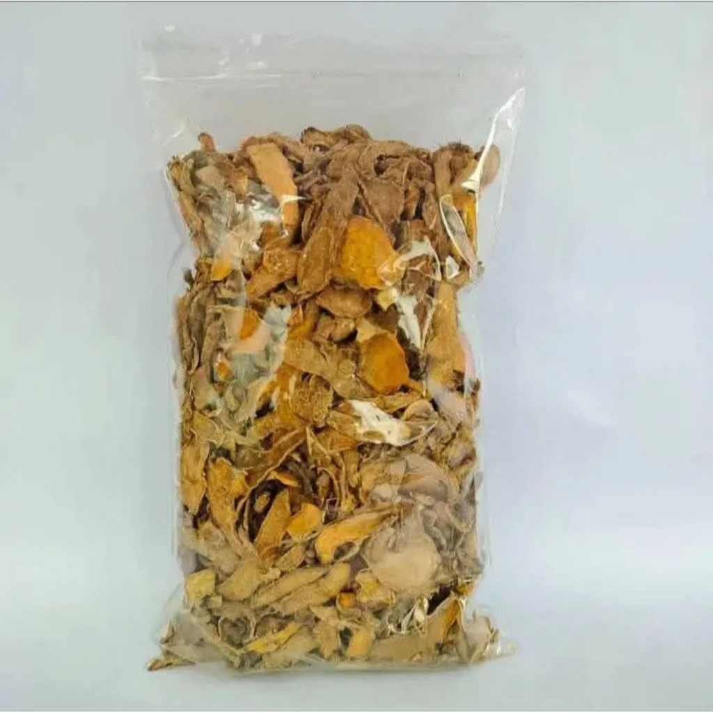 

kunyit kering rajang pilihan terbaik 100% asli herbal berat bersih (500grm)