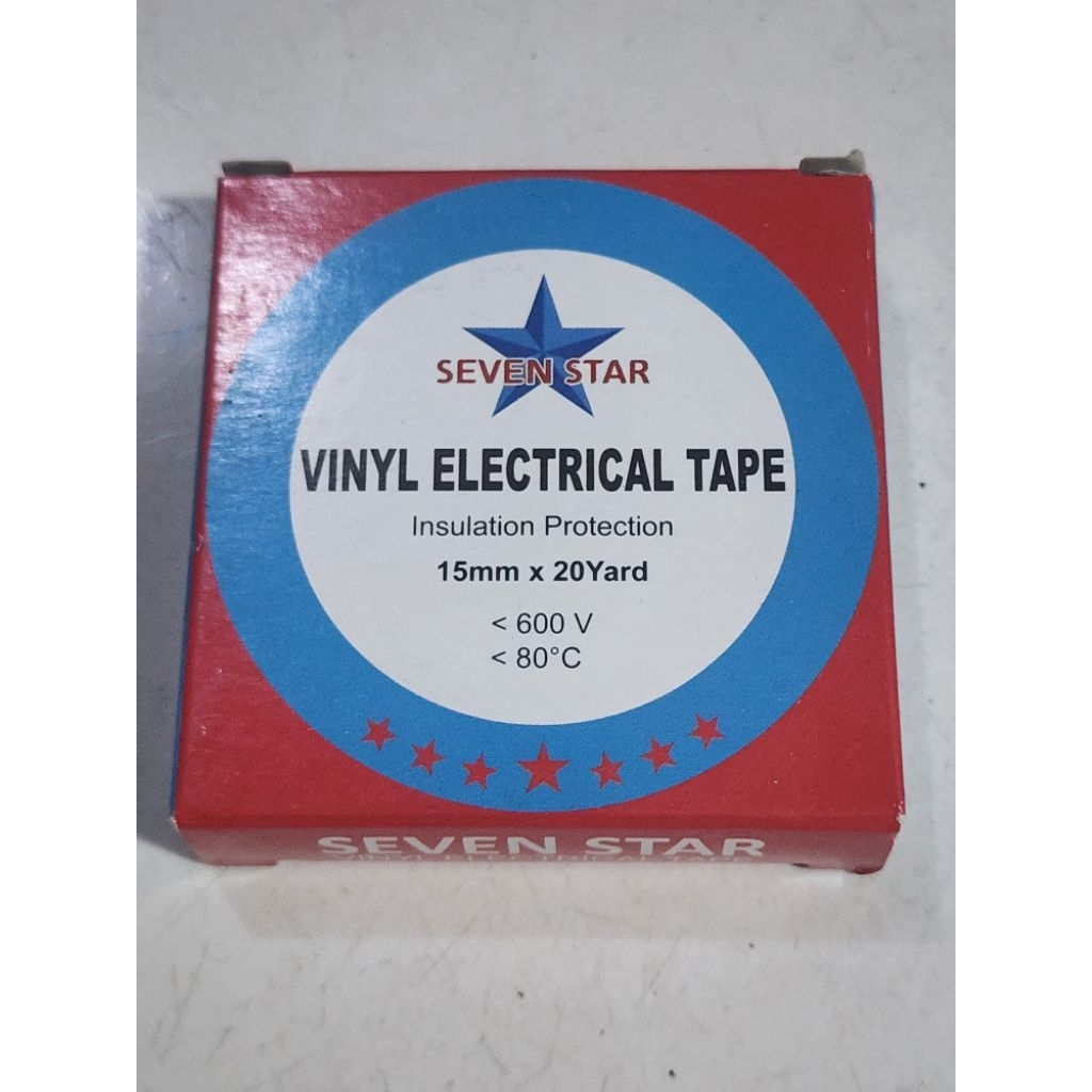 Solatip Hitam Seven Star 15mm Solasi Listrik 20yard Isolasi Listrik Hitam Isolasi Hitam Vinly Electr