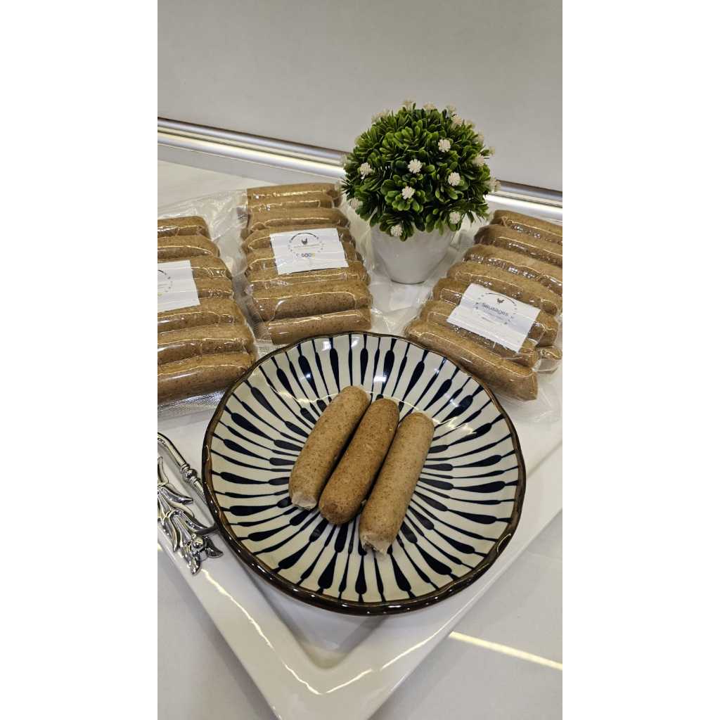 

Sosis Ayam dari Ayam Organik (Homemade), No Gluten, No MSG, No Pengawet, Tinggi Protein, No refined salt dan refined sugar. Berat +/- 500gram