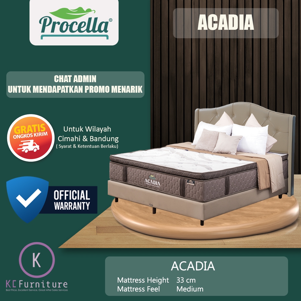 Kasur Springbed Procella - Acadia ( Full Set Dengan Divan dan Sandaran )