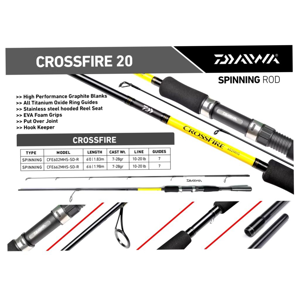 Joran Daiwa CROSSFIRE 2020 | SPINNING | ORIGINAL | ALAT PANCING UNGGULAN
