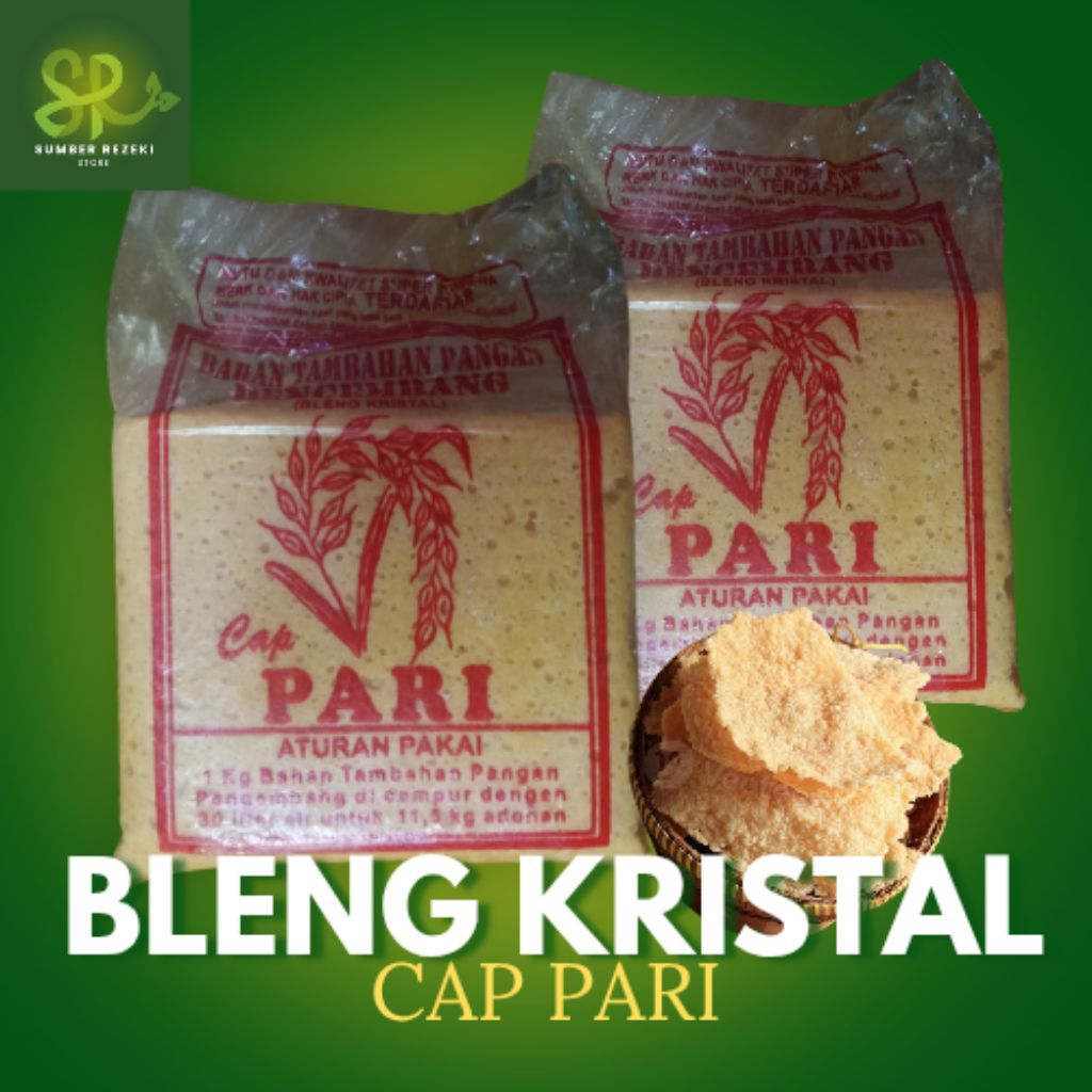 

Bleng Kristal Obat Puli Bahan Tambahan Pangan Pengembang Cap Pari Berat 1 Kg Produk Ori