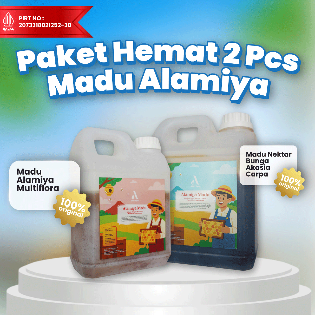 

Alamiya - Madu Paket Hemat 2pcs Madu Murni Akasia & Multiflora Tanpa Campuran Pure Raw Honey