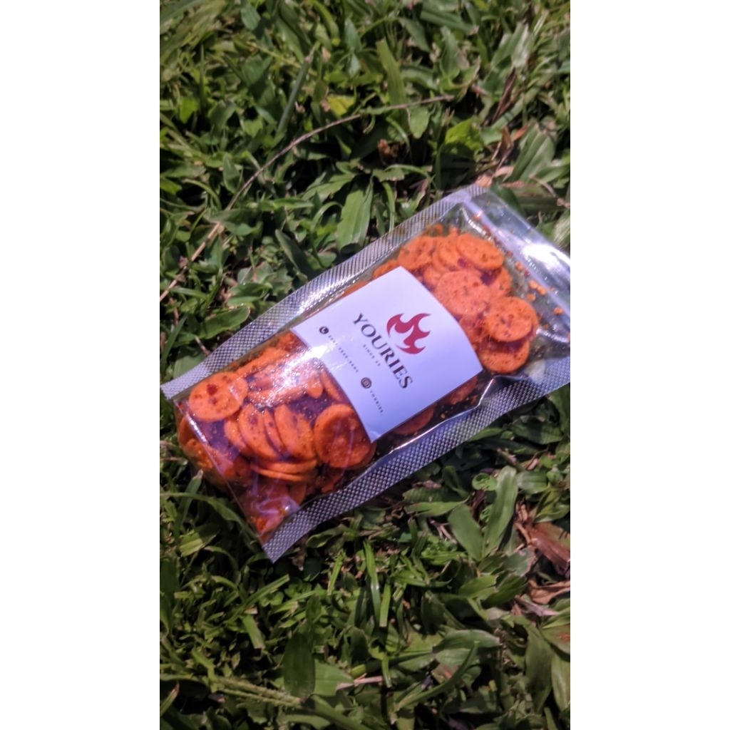 

YOURIES snack Sosis pedas daun jeruk (KILOAN)