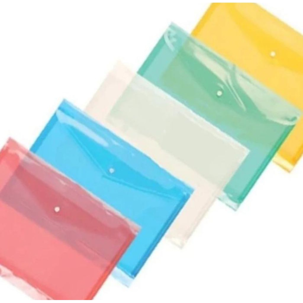 

map kancing plastik folio dokumen 1 pak 12pcs