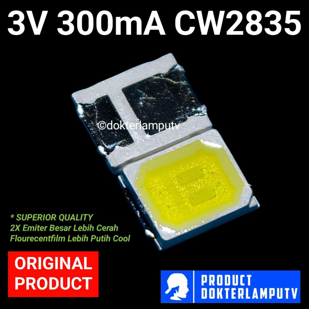 LAMPU LED SMD 2835 3V 1W 300MA PUTIH LG ESSENTIAL DOKTERLAMPUTV