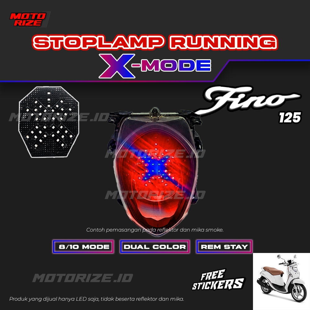Stoplamp Running X Mode Fino Lampu Rem LED Motor Variasi Motorize