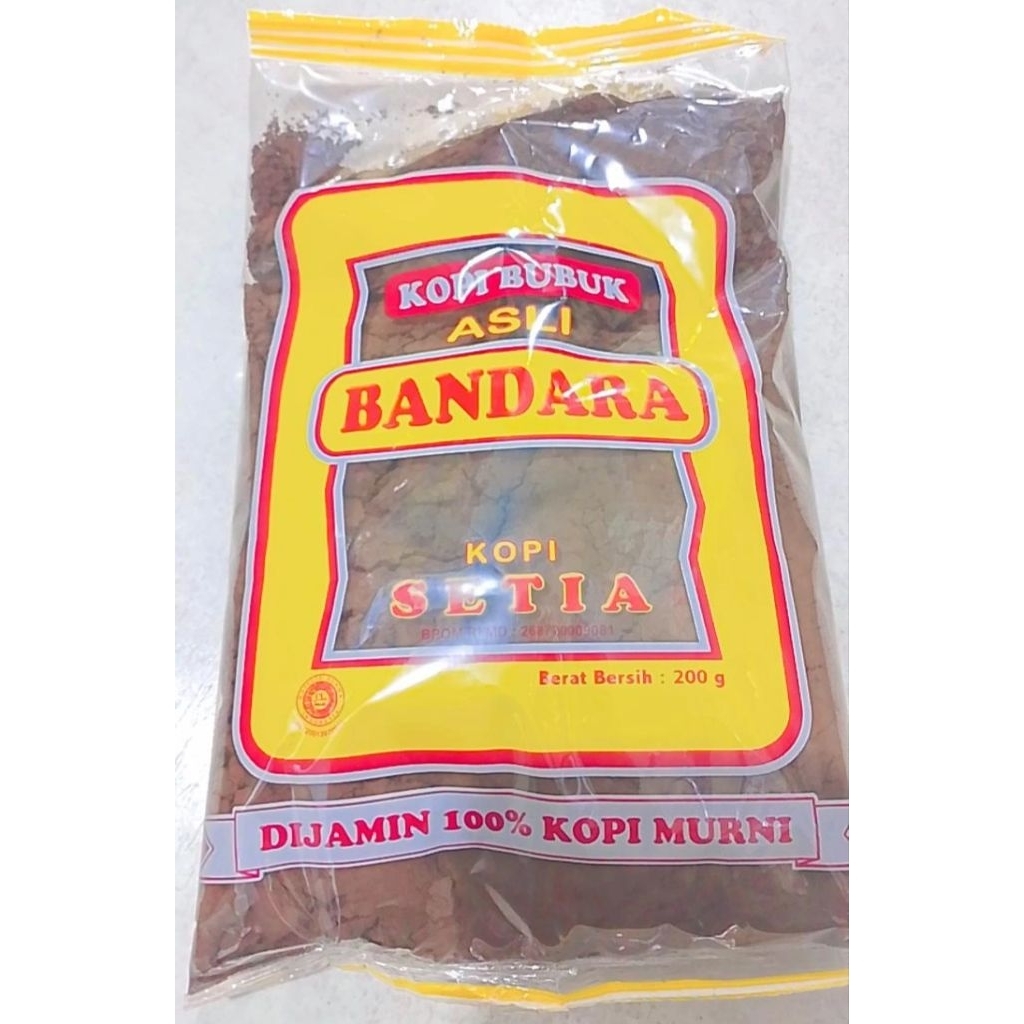 

Kopi Bubuk Bandara ,kopi Bubuk Asli ,kopi Setia ,Netto 200 Gram