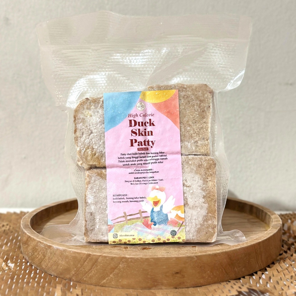 

Premium High Calories Duck Skin Patty No Salt | Nugget Kulit Bebek Tanpa Garam Tinggi Kalori by Broth Mama