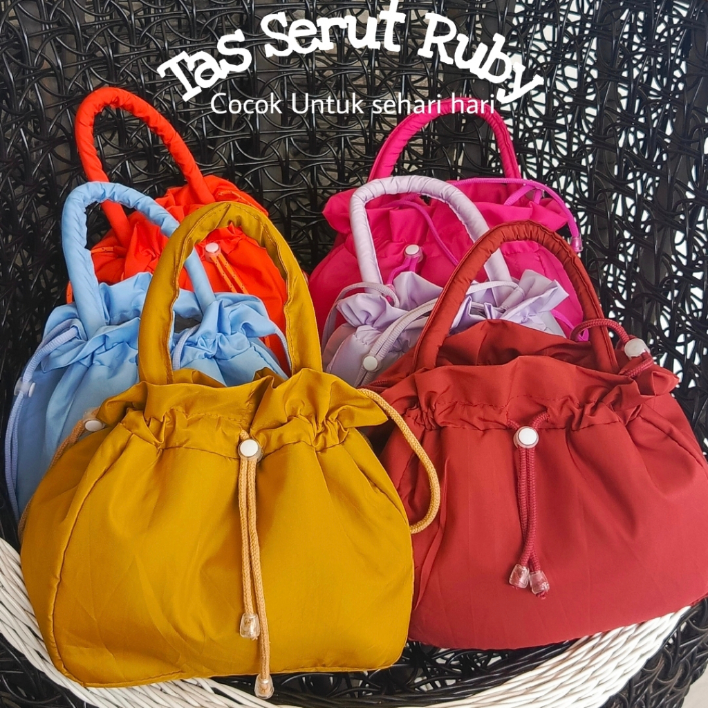 Tas Serut Ruby Wanita remaja ootd korea style cocok untuk sehari hari