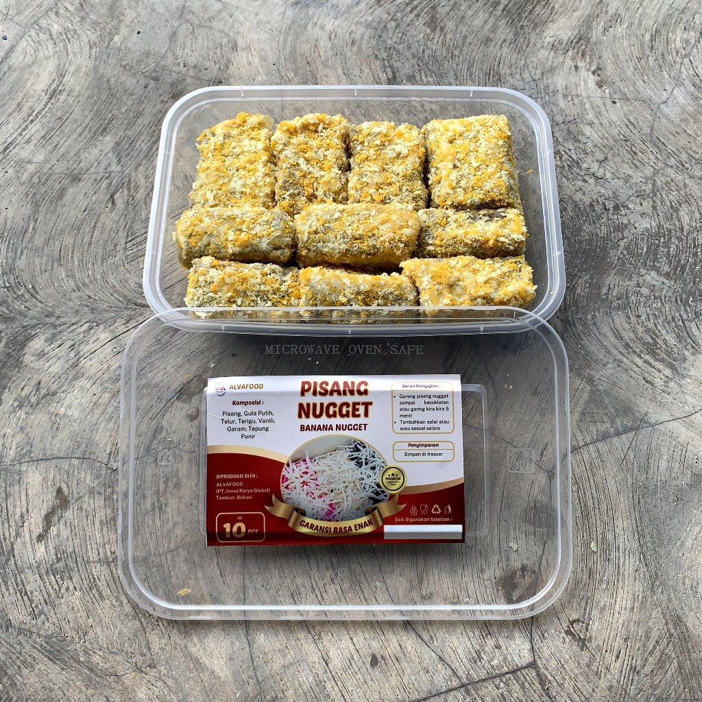 

ALVAFOOD PISANG NUGGET PREMIUM ISI 10 PCS FROZEN FOOD BANANA NUGET CRISPY LUMER CEMILAN VIRAL