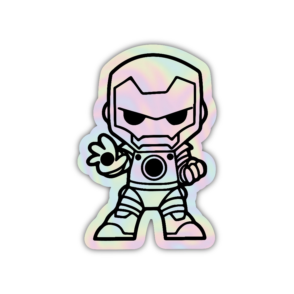 

Z314 sticker ironman aesthetic, stiker hologram satuan