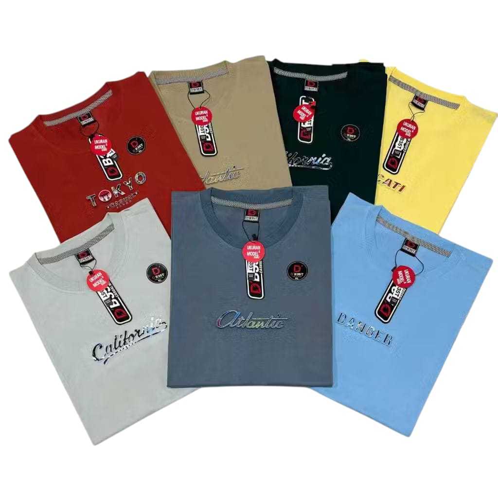 PROMO 5PCs 100Ribu Kaos BRANDED Pria Wanita / baju kaos pria 100 dapat 5