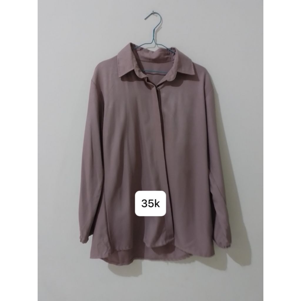 Preloved Kemeja Wanita Ungu Muda