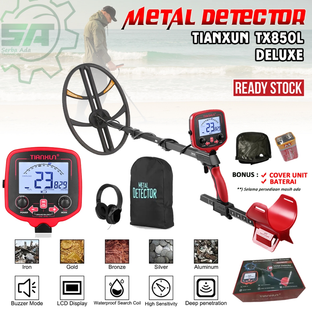 NEW ORIGINAL TIANXUN Metal Detektor TX850L TX850 L Pendeteksi Logam Dan Emas Metal Detector TX-850L