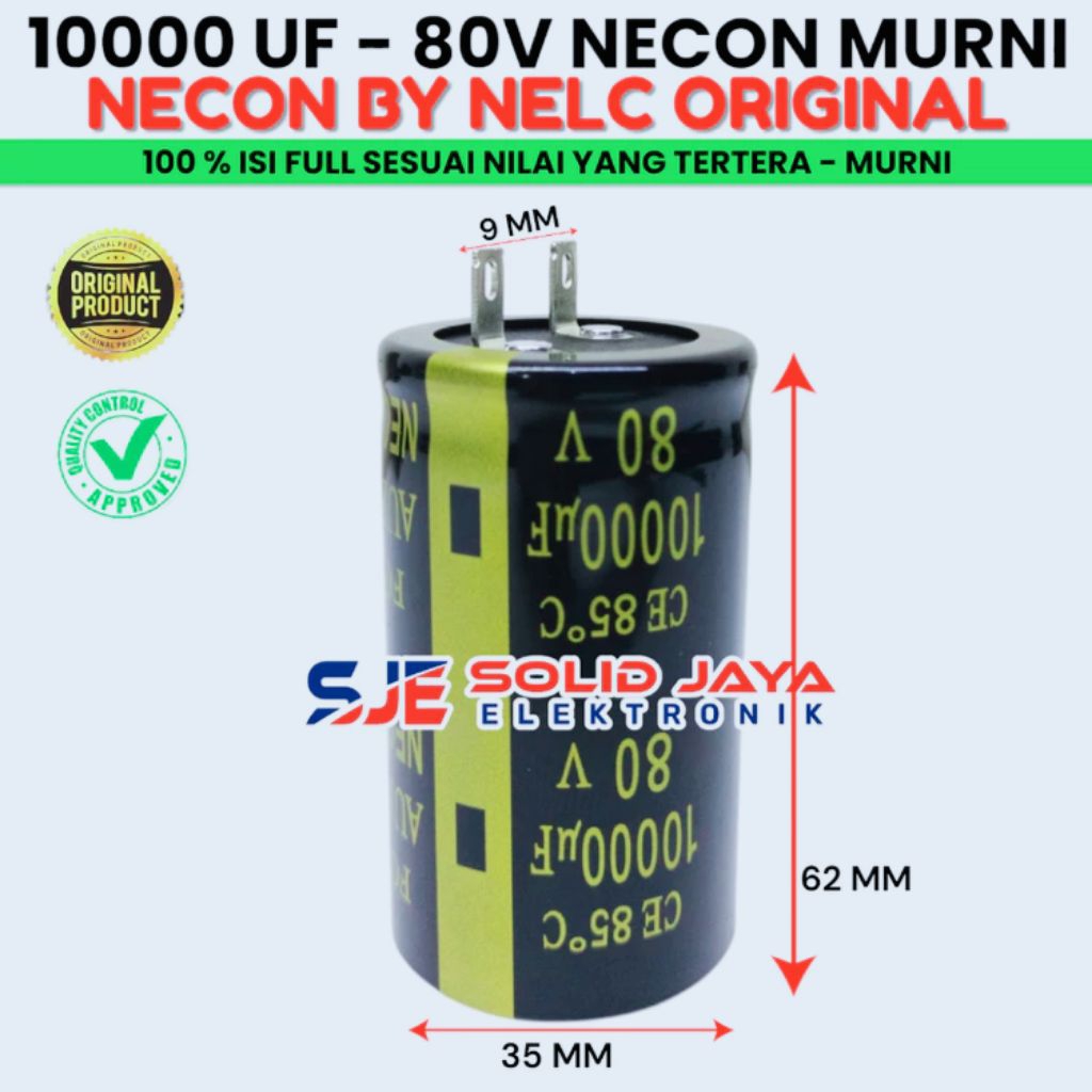 Elco 80volt 10000 uf necon kapasitor elco