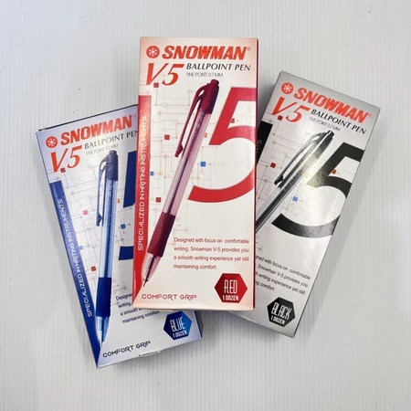 

Pulpen Snowman V5 0.7mm Hitam / Biru / Merah