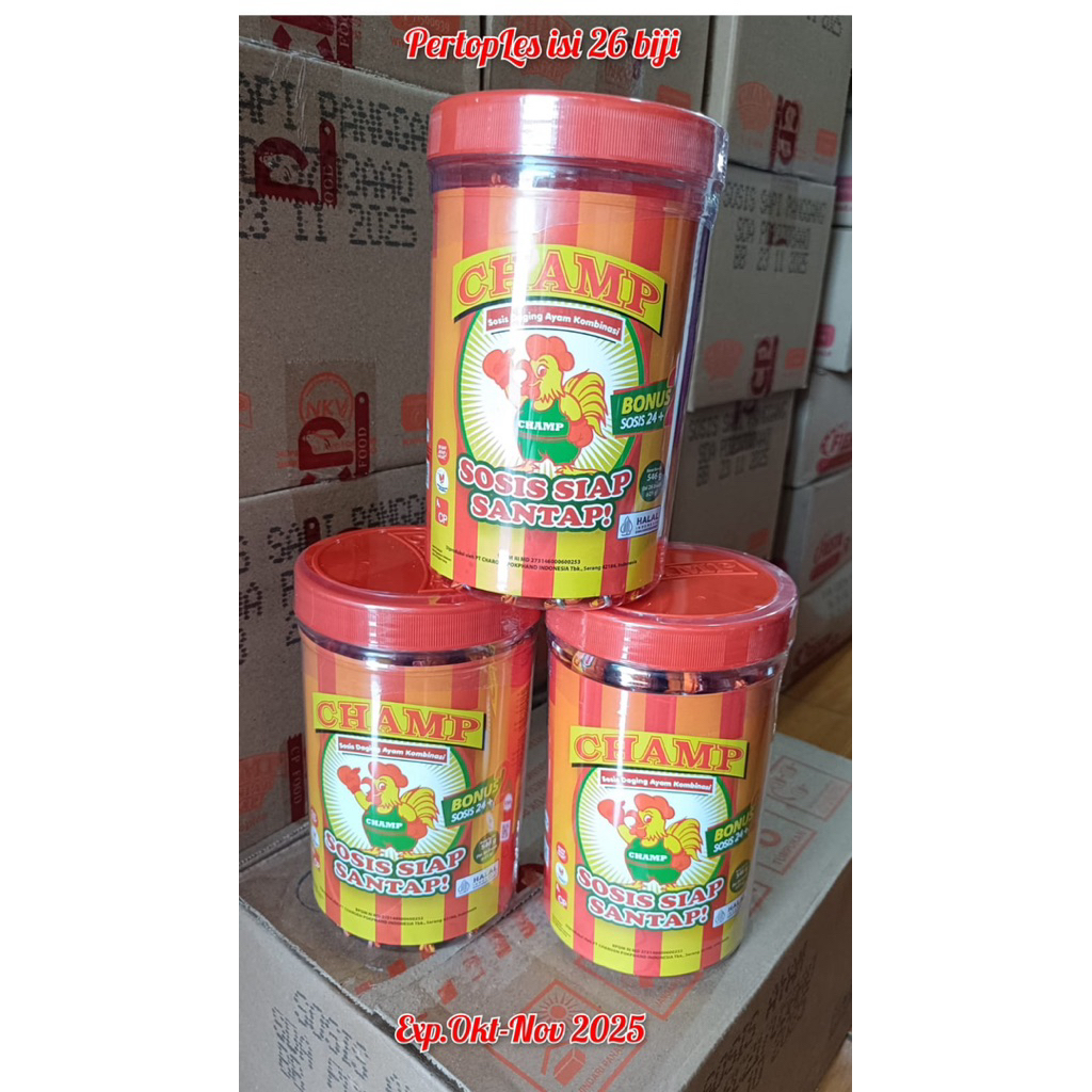 

SOSIS CHAMP SIAP MAKAN ISI 26 PCS | SOSIS CHAMP AYAM & SAPI