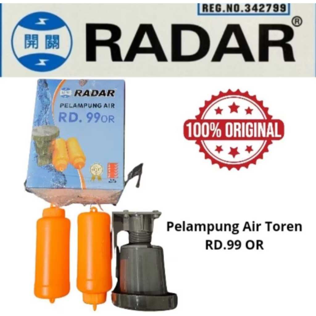Pelampung Air Otomatis Tandon Toren RADAR RD 99 OR 100% ORIGINAL/Pelampung Radar RD 99 OR