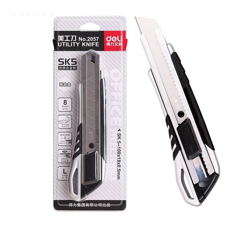 

PISAU CUTTER BESAR DELI 2057 AUTO LOCK BAGUS TAHAN KARAT L-500 BODY BESI