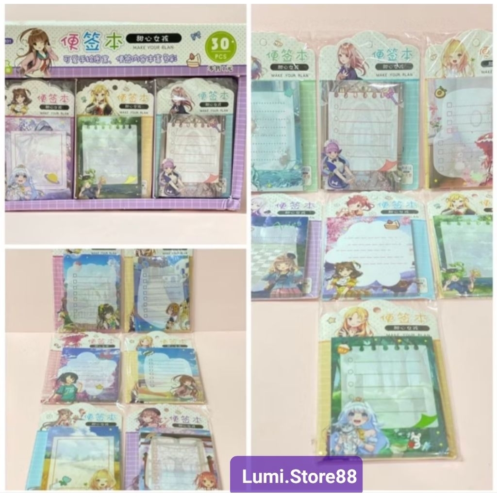 

Memo karakter lucu/notebook catatan memo karakter